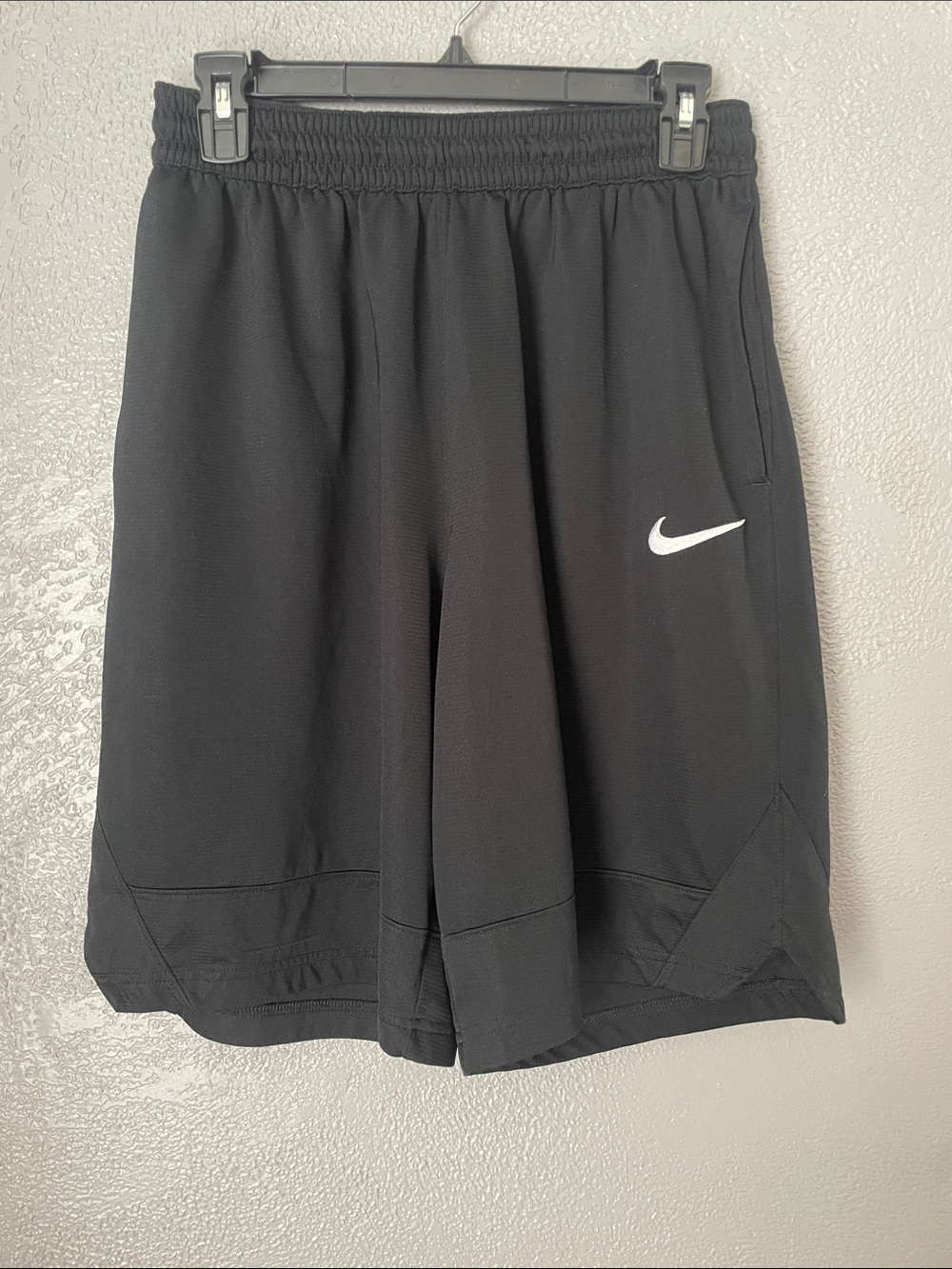 Nike Black Men’s Athletic Shorts with White Swoosh